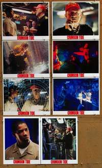 c231 CRIMSON TIDE 8 movie lobby cards '95 Denzel Washington, Hackman