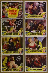 c237 DALTONS' WOMEN 8 movie lobby cards '50 Tom Neal, Pamela Blake
