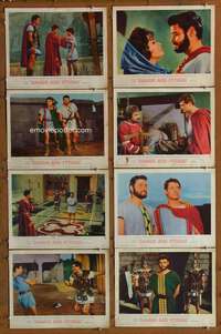 c238 DAMON & PYTHIAS 8 movie lobby cards '62 Italian sword & sandal!