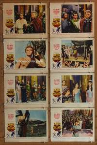 c245 DAVID & GOLIATH 8 movie lobby cards '61 Orson Welles, Drago