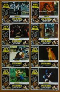 c247 DAY OF THE ANIMALS 8 movie lobby cards '77 wildlife revenge!