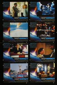 c258 DEEP IMPACT 8 movie lobby cards '98 Robert Duvall, Tea Leoni