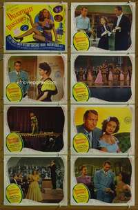 c261 DELIGHTFULLY DANGEROUS 8 movie lobby cards '45 Jane Powell