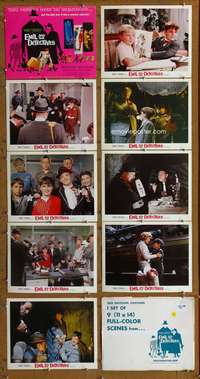 c021 EMIL & THE DETECTIVES 9 movie lobby cards '64 Walt Disney, Slezak