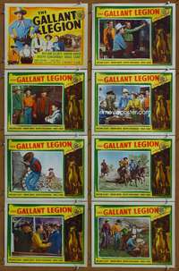 c353 GALLANT LEGION 8 movie lobby cards '48 William Wild Bill Elliott!
