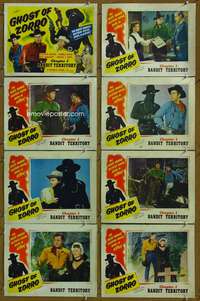 c361 GHOST OF ZORRO 8 Chap 1 movie lobby cards '49 full color!
