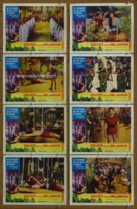 c370 GOLIATH & THE SINS OF BABYLON 8 movie lobby cards '64 sword&sandal