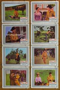 c384 GUNFIGHT IN ABILENE 8 movie lobby cards '67 Bobby Darin in Texas!