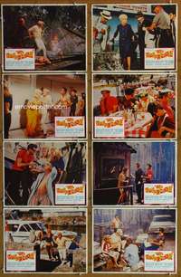c398 HAPPENING 8 movie lobby cards '67 Anthony Quinn, 1st Faye Dunaway!