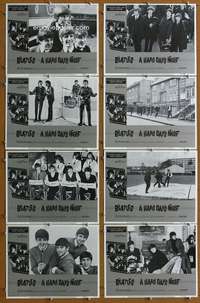 c399 HARD DAY'S NIGHT 8 movie lobby cards R82 The Beatles, rock & roll!