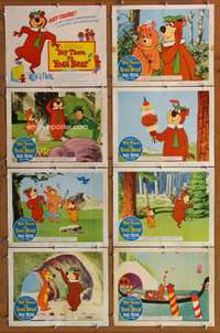 c415 HEY THERE IT'S YOGI BEAR 8 movie lobby cards '64 Hanna-Barbera