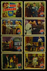 c417 HIGH COMMAND 8 movie lobby cards '36 Lionel Atwill