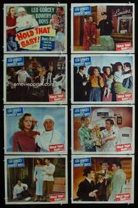 c424 HOLD THAT BABY 8 movie lobby cards '49 Leo Gorcey & Bowery Boys!