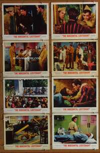 c429 HORIZONTAL LIEUTENANT 8 movie lobby cards '62 Jim Hutton, Prentiss