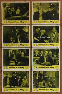 c451 INCIDENT IN AN ALLEY 8 movie lobby cards '62 young teen savages!