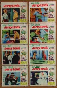c463 IT'S ONLY MONEY 8 movie lobby cards '62 private eye Jerry Lewis!