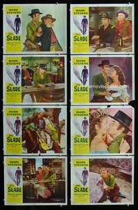 c465 JACK SLADE 8 movie lobby cards '53 Mark Stevens, Dorothy Malone