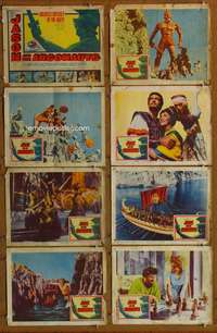 c470 JASON & THE ARGONAUTS 8 movie lobby cards '63 Ray Harryhausen