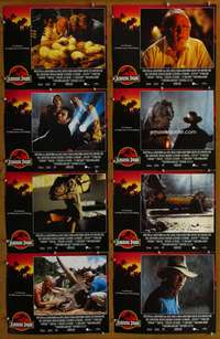 c480 JURASSIC PARK 8 English movie lobby cards '93 Spielberg, dinosaurs