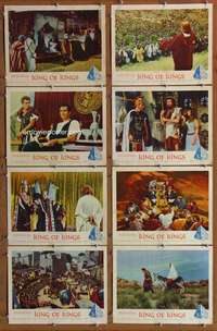 c487 KING OF KINGS 8 movie lobby cards '61 Nicholas Ray epic!