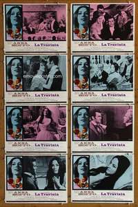 c494 LA TRAVIATA 8 movie lobby cards '67 Anna Moffo, Verdi opera!