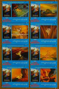 c496 LAND BEFORE TIME 8 English movie lobby cards '88 Spielberg, Lucas