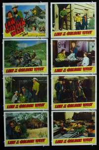 c503 LAW OF THE GOLDEN WEST 8 movie lobby cards '49 Hale, Buffalo Bill