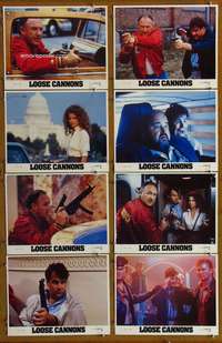 c519 LOOSE CANNONS 8 movie lobby cards '90 Dan Aykroyd, Gene Hackman