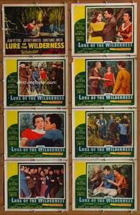 c528 LURE OF THE WILDERNESS 8 movie lobby cards '52 Jean Peters