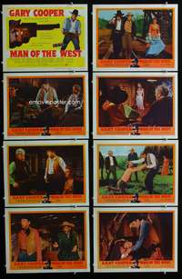 c538 MAN OF THE WEST 8 movie lobby cards '58 tough Gary Cooper!