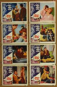 c540 MAN-TRAP 8 movie lobby cards '61 sexy bad girl Stella Stevens!