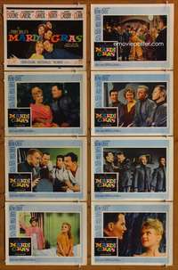 c542 MARDI GRAS 8 movie lobby cards '58 Pat Boone, Christine Carere