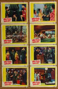 c543 MARINES LET'S GO 8 movie lobby cards '61 Raoul Walsh, Tom Tryon