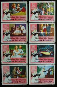 c545 MARRY ME AGAIN 8 movie lobby cards '53 Robert Cummings, Wilson