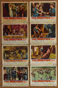 c558 MINOTAUR 8 movie lobby cards '61 sword & sandal, Bob Mathias
