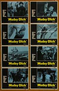c565 MOBY DICK 8 movie lobby cards R76 Gregory Peck, Orson Welles