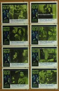 c621 PARIS PICK-UP 8 movie lobby cards '62 horror-filled murder!