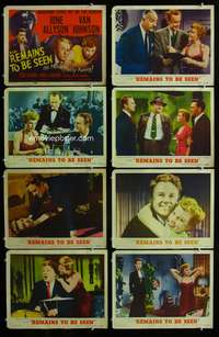 c653 REMAINS TO BE SEEN 8 movie lobby cards '53 Van Johnson, Allyson