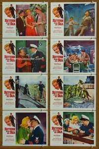 c657 RETURN FROM THE SEA 8 movie lobby cards '54 Jan Sterling