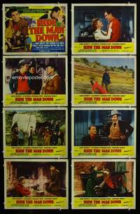 c660 RIDE THE MAN DOWN 8 movie lobby cards '52 Rod Cameron, Donlevy