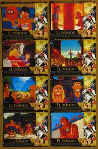 c664 ROAD TO EL DORADO 8 movie lobby cards '00 Dreamworks cartoon!