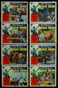 c756 STORY OF ROBIN HOOD 8 movie lobby cards '52 Richard Todd, Disney