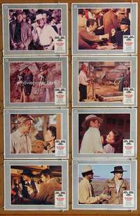 c675 ROUGH NIGHT IN JERICHO 8 movie lobby cards '67 Dean Martin, Peppard