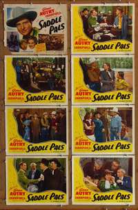 c681 SADDLE PALS 8 movie lobby cards '47 Gene Autry, Lynne Roberts
