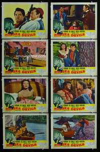 c689 SEA DEVILS 8 movie lobby cards '53 Yvonne De Carlo, Rock Hudson