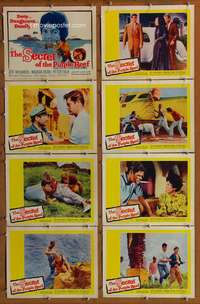 c700 SECRET OF THE PURPLE REEF 8 movie lobby cards '60 Peter Falk