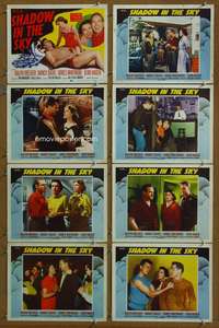 c707 SHADOW IN THE SKY 8 movie lobby cards '52 Ralph Meeker, Davis