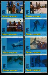 c712 SHARKS' TREASURE 8 movie lobby cards '75 Cornel Wilde, Kotto