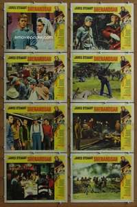 c716 SHENANDOAH 8 movie lobby cards '65 James Stewart, Civil War!