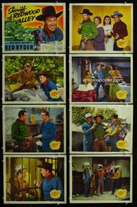 c717 SHERIFF OF REDWOOD VALLEY 8 movie lobby cards '46 Red Ryder